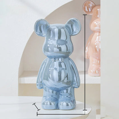 Aesthetic Bear Brick Ceramic Statue